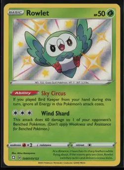 Rowlet SV001/SV122 Pokemon Shining Fates Shiny Vault Shiny Rare Near Mint - Image 1