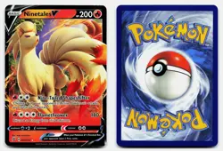 NINETALES V REBEL CLASH 026/192 NM V RARE POKEMON - Image 1