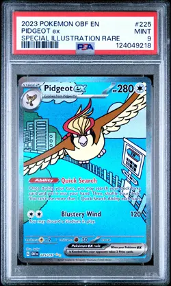 PSA 9 2023 Pokemon Obf En-Obsidian Flames #225 Pidgeot Ex - Image 1