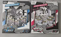 Pokemon Black Bolt and White Flare Lot Binder Collection Set of 2 NEW - Image 1