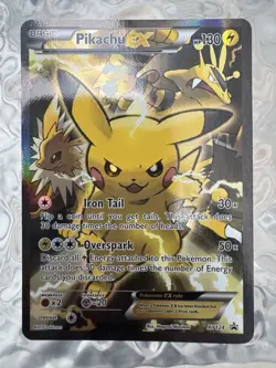 Pokemon Pikachu TCG EX XY124 Black Star Promo Card 2016 Near Mint - Image 1