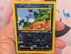 Pokemon TCG Marill Southern Islands Promo Reverse Holo Card LP W/ Swirl 🍥 - Image 2