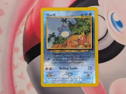 Pokemon TCG Marill Southern Islands Promo Reverse Holo Card LP W/ Swirl 🍥 - Image 5