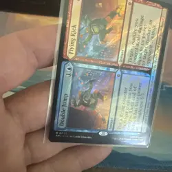 1x Double Jump // Flying Kick - SURGE FOIL MTG Commander Teenage Mutant Ninja Tu - Image 1
