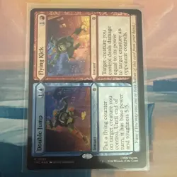 1x Double Jump // Flying Kick - SURGE FOIL MTG Commander Teenage Mutant Ninja Tu - Image 2