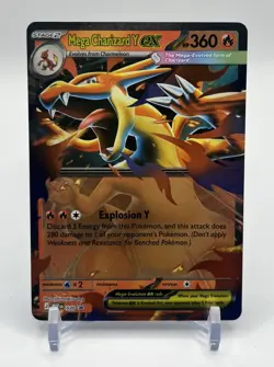 Pokemon Mega Charizard Y ex 030 Mega Evolution Holo Black Star Promo MINT - Image 1