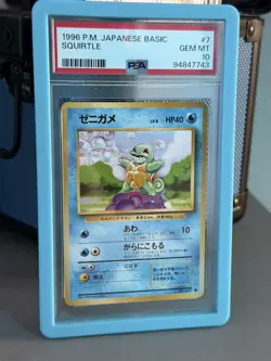 1996 Japanese Pokemon Basic #7 Squirtle PSA 10 - GEM MINT - Image 1