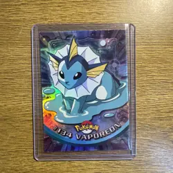 Pokemon Topps Rainbow Holo Vaporeon 134 - Image 1
