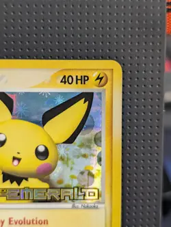 PICHU REVERSE HOLO STAMP 59/106 EX EMERALD POKEMON ENGLISH NM - Image 3