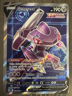 2021 Fusion Strike Full Art Holo Rare Genesect V 254/264 Pokemon - Image 1