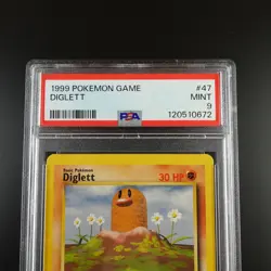 PSA 9 Diglett 47/102 Pokemon Base Set 1999 Non Holo Graded Card - Image 2