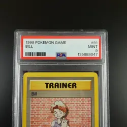 PSA 9 Bill 91/102 Pokemon Base Set 1999 Non Holo Card - Image 2