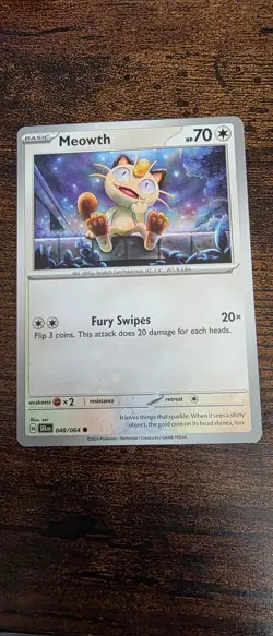Meowth 048/064 Common Shrouded Fable Pokemon Near Mint - Image 1