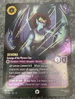 Demona - Scourge of the Wyvern Clan Enchanted 227/204 Whispers Lorcana Card - Image 1
