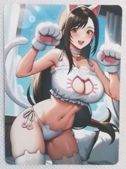 Tifa Lockhart Final Fantasy Waifu Double-Sided Trading Card - Image 1
