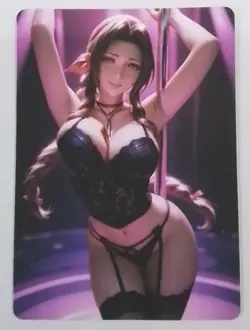 Aerith Gainsborough Final Fantasy Waifu Double Sided Card AGC CCG (18) - Image 1