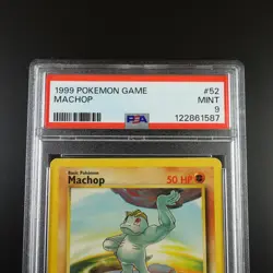 PSA 9 Machop 52/102 Base Set 1999 Non Holo Graded Pokemon Card - Image 2