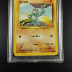 PSA 9 Machop 52/102 Base Set 1999 Non Holo Graded Pokemon Card - Image 3