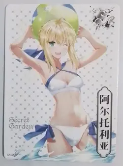 Fate Grand Order Saber FGO SR SR1058 Goddess Story Secret Garden Anime Card - Image 1