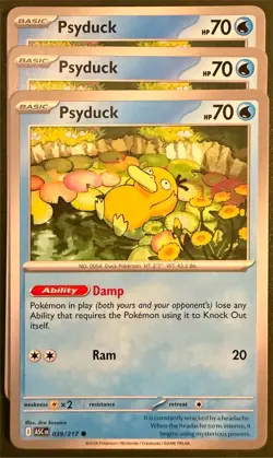 Pokemon TCG 3x Psyduck Playset 39/217 Ascended Heroes ME2.5 NM - Image 1