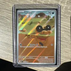 Sandile Illustration Rare IR Black Bolt 135/086 Pokemon TCG - Image 1