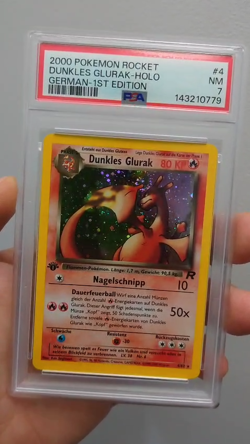 Pokemon Team Rocket #4 Dunkles Glurak 1. Edition Holo PSA 7 Dark Charizard SWIRL - Image 2