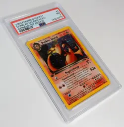 Pokemon Team Rocket #4 Dunkles Glurak 1. Edition Holo PSA 7 Dark Charizard SWIRL - Image 4