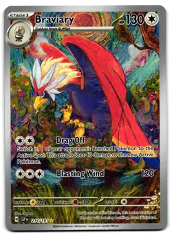 Braviary 214/191 - 🌊 Surging Sparks Illustration Rare Pokemon TCG 🖤 - LP - Image 1