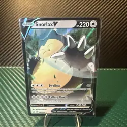Pokemon Snorlax V Ultra Rare Holo 141/202 Swsh01 220HP English - Image 1