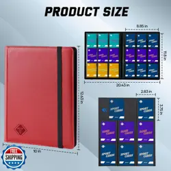Tioplior 9 Pocket Card Binder,Trading Card binder Holds 432 Side Loading Pock - Image 2