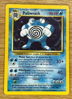 Poliwrath 13/102 - Holo Rare Unlimited Base Set WOTC - Pokemon Card - LP - Image 1