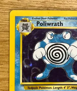 Poliwrath 13/102 - Holo Rare Unlimited Base Set WOTC - Pokemon Card - LP - Image 3