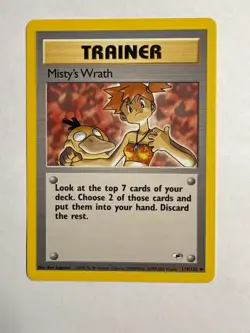 Misty's Wrath 114/132 Gym Heroes Pokemon Card Trainer - Image 1