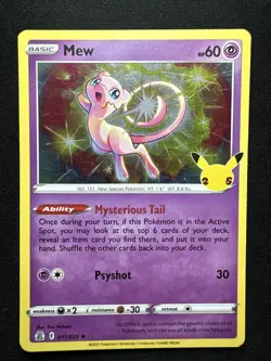 Mew 011/025 Celebrations Holo 2021 PokÃ©mon Card LP - Image 1