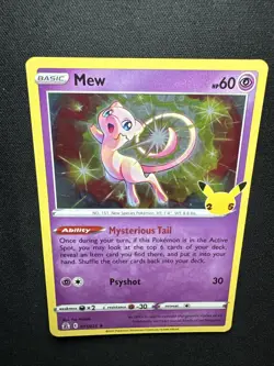 Mew 011/025 Celebrations Holo 2021 PokÃ©mon Card LP - Image 2