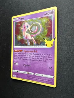 Mew 011/025 Celebrations Holo 2021 PokÃ©mon Card LP - Image 4
