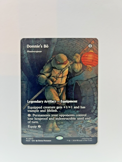 NM Borderless Donnie's Bo, MTG, TMNT, Magic the Gathering, 17 - Image 1