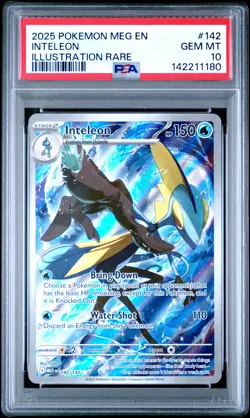 2025 POKEMON MEG EN-MEGA EVOLUTION ILLUSTRATION RARE #142 INTELEON PSA 10 - Image 1