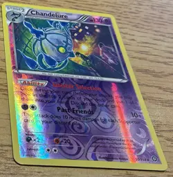 Pokemon TCG XY Steam Siege Chandelure 50/114 Rare Reverse Holo - Image 1