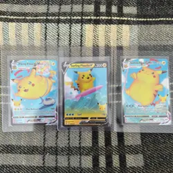Pokemon 25th Celebrations Pikachu Set of 3 - Flying & Surfing VMAX & Surfing V - Image 1