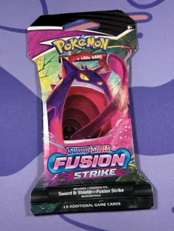Pokemon TCG Fusion Strike Sealed Sleeved Booster Pack Gengar Art - Image 1