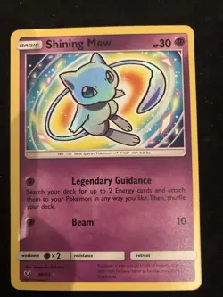 Pokemon TCG Shining Mew Holo Rare Card 40/73 Shining Legends MINT - Image 1