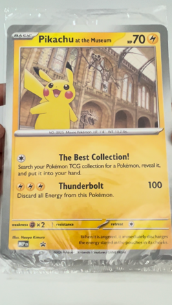 Pikachu At The Museum Jumbo Pokemon Card - Natural History Museum - Image 2