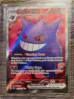 Pokemon Gengar ex Ultra Rare Holo 193/162 SV05: Temporal Forces 310 HP Card - Image 1