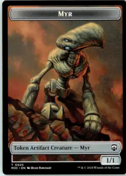 Myr // Treasure Double-Sided Token 28 // 7 Token Commander 2021 Near Mint - Image 2