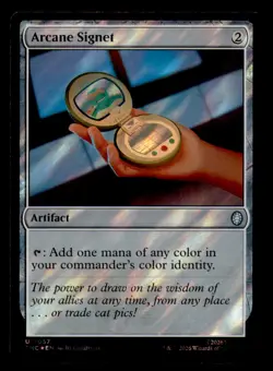 Arcane Signet (Surge Foil) 57 Commander: Teenage Mutant Ninja Turtles MtG NM - Image 1