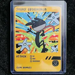 Pokenot Shiny Frogninja Patreon Exclusive Dysfunctional Passholder Pokemon Card - Image 1