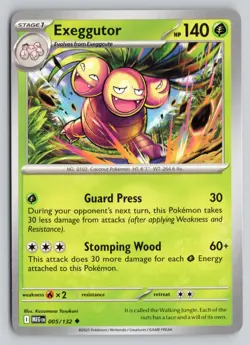 EXEGGUTOR 005/132 UNCOMMON MEGA EVOLUTION POKEMON NM - Image 1
