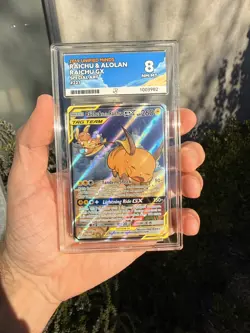 Raichu & Alolan Raichu GX 221/236 Unified Minds Team Up Alternate Art Pokemon... - Image 1