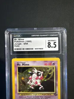 Mr. Mime 1st Edition Holo Rare Pokemon Card Jungle 6/64 CGC 8.5 Mint Near Mint - Image 2
